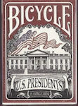 Bicycle U.S Presidents Συλλεκτική Τράπουλα Πλαστικοποιημένη Κόκκινη