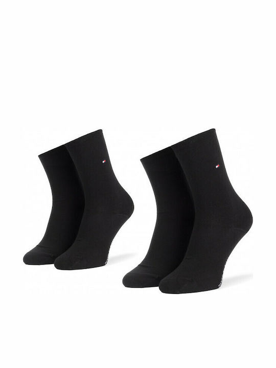 Tommy Hilfiger Γυναικείες Μονόχρωμες Κάλτσες Μαύρες 2Pack