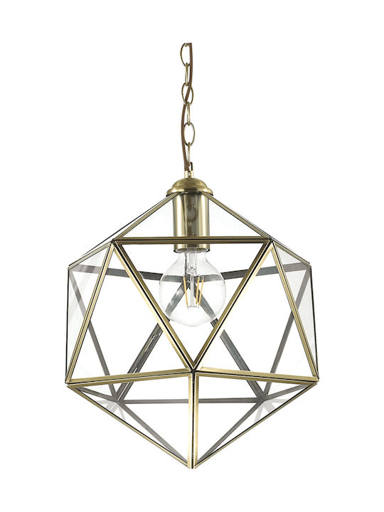 Ideal Lux Deca Big SP1 Pendant Light Single-Light for Socket E27 Bronze