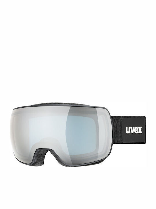 Uvex Compact FM Μάσκα Σκι & Snowboard Ενηλίκων Μαύρη με Φακό Καθρέπτη σε Γκρι Χρώμα