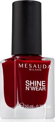 Mesauda Milano Shine n' Wear Luciu Oja Lustruirea De Lungă Durată Uscare Rapidă 203 Bloody Mary 10ml