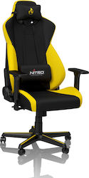 Nitro Concepts S300 Fabric Gaming Chair with Adjustable Arms Yellow