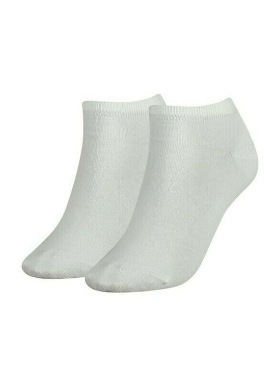 Tommy Hilfiger Damen Einfarbige Socken Weiß 2Pack Tommy Hilfiger Damen Einfarbige Socken Weiß 2Pack