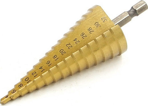 Pasco Conical Drill Cobaltium with Hexagonal Shank for Metal 4-32mm