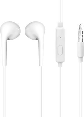 Dudao X10S Earbuds Handsfree Ακουστικά με Βύσμα 3.5mm Λευκό