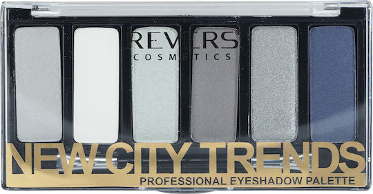 Revers Cosmetics New City Trends Professional Eyeshadow Palette Παλέτα με Σκιές Ματιών Matte σε Στερεή Μορφή 9gr
