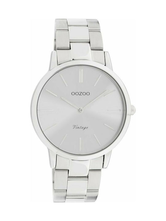 Oozoo Vintage Watch with Silver Metal Bracelet