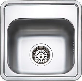 Donau 147DE Ένθετος Νεροχύτης Inox Σατινέ Μ38xΠ38cm Ασημί