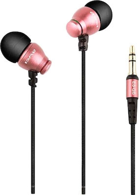 Awei ES-Q6 In-ear Handsfree Headphones with Connector 3.5mm Pink