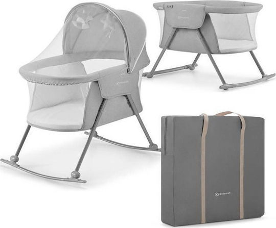 Kinderkraft Wiege Lovi mit Matratze und Rädern Grey