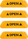 Αυτοκόλλητα Open Πόρτας Αυτοκινήτου σε Πορτοκαλί Χρώμα 4τμχ