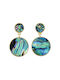 Gemstone Round Shape Earrings