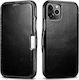 iCarer Vintage Folio Книга Кожа Черен (iPhone 1...