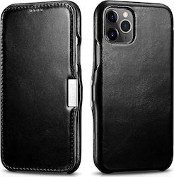 iCarer Vintage Folio Book Leather Black (iPhone...