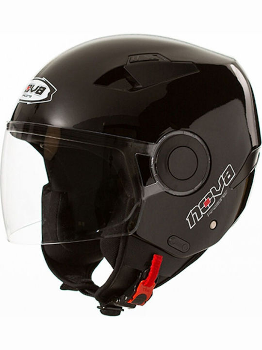 Nova Racing 220-DV Jet Helmet ECE 22.05 Black NV220DVB