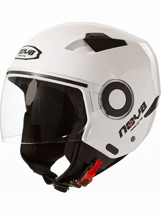 Nova Racing 220-DV Jet Helmet ECE 22.05 White NV220DVW