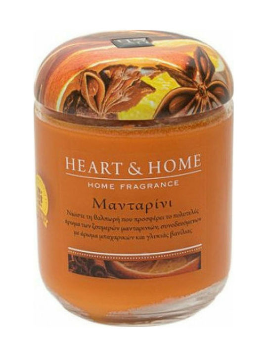 Heart & Home Scented Soy Jar Candle Μανταρίνι 115gr