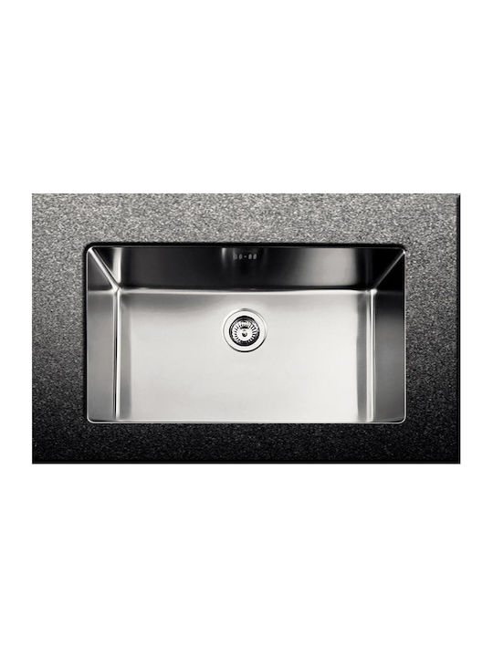 Fortinox Squadro 28077 108-28077-110 Undermount Sink Inox Satin W75xD44cm Silver