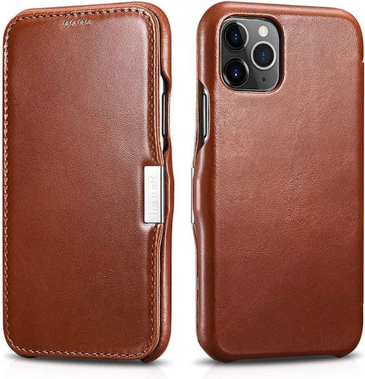iCarer Vintage Folio Book Δερμάτινο / Δερματίνης Καφέ (iPhone 11 Pro)