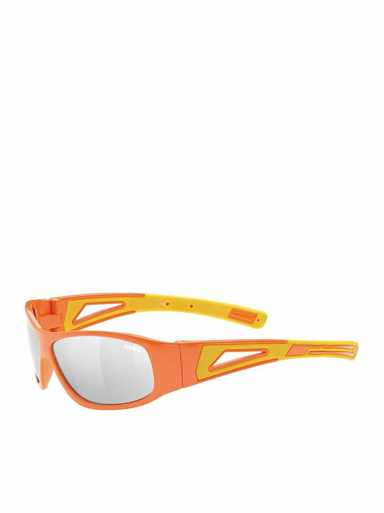 Uvex Sportstyle 509 Athletic Kids Sunglasses with Mirror Lenses Orange Uvex Sportstyle 509 Athletic Kids Sunglasses with Mirror Lenses Orange