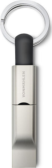 Vonmählen Конвертор USB-C Мъжки в USB-C Мъжки Сребрист 1 Брой R022P0011