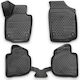 Novline Set of Front and Rear Mats 4pcs Tray Type for Skoda Rapid 2013+ Gray