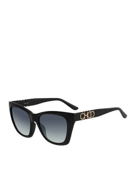 Jimmy Choo Women's Sunglasses with Black Horn-Rimmed Frame and Black Gradient Lenses