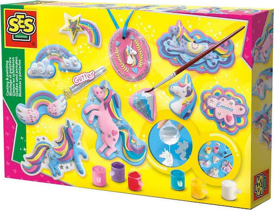 Ses Creative Παιχνίδι Κατασκευών Πλαστικό Casting And Painting - Unicorns για Παιδιά 5+ Ετών
