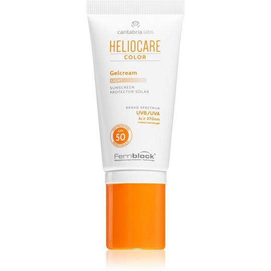 Cantabria labs Heliocare Color Gelcream Gel de Protecție Solară pentru Față SPF50 cu Pigment Nuanță Lumină 50ml