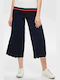 Only Wide Women's High-waisted Cotton Trousers in Wide Line Night Sky