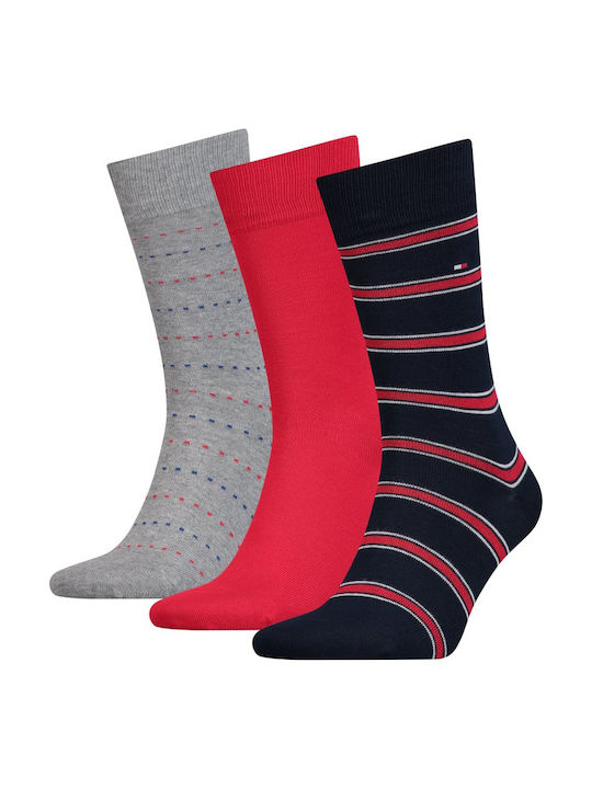 Tommy Hilfiger Ανδρικές Κάλτσες με Σχέδια Πολύχρωμες 3Pack