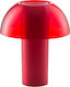 Pedrali Colette Plastic Table Lamp with Red Shade and Base