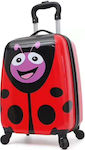 A2S Happy Ladybug! Children's Travel Bag Hard with 4 Wheels Height 45cm