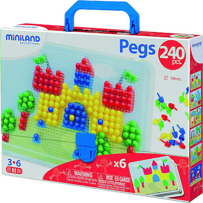 Miniland Construction & Building Toy Pegs 240τμχ Kid 3++ years