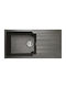 Duralit KS105 KS105-420 Drop-In Spüle aus Verbundgranulat B100xT50cm Negro Grafito