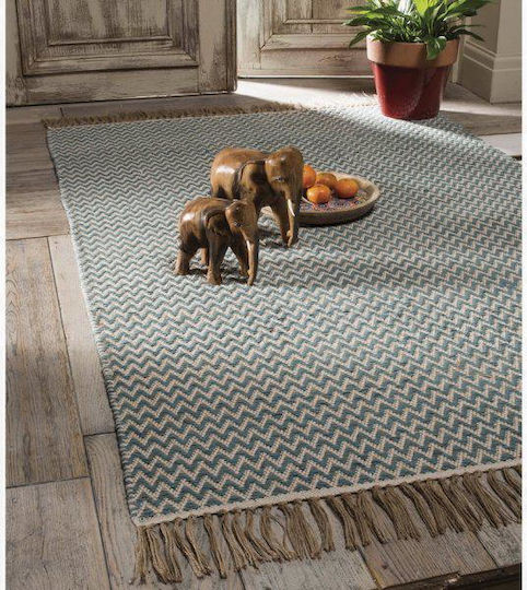Synchronia Covor Bermuda Zigzag Dreptunghiular Albastru 120x180cm