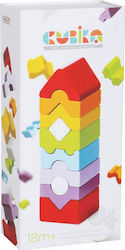 Cubika Stacking Toy Πύργος Με Μεταβαλλόμενες Θέσεις made of Wood for 18++ Months