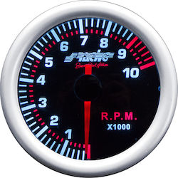 Simoni Racing Car RPM Counter Analog Instrument 52mm με Κόκκινο Φωτισμό