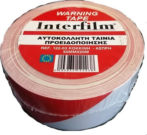 Interfilm Warning Red-White Markierungszubehör in Rot Farbe