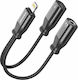 Awei CL-73 Converter Lightning male to 3.5mm / Lightning female 1pcs