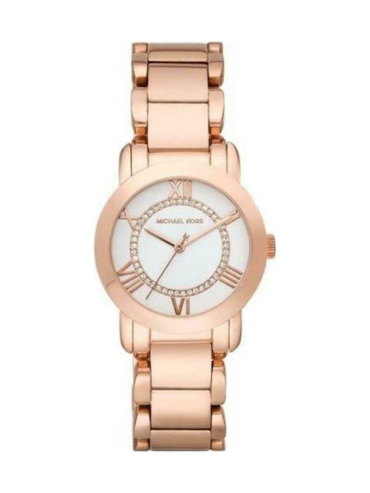 Michael Kors Janey Watch with Pink Gold Metal Bracelet