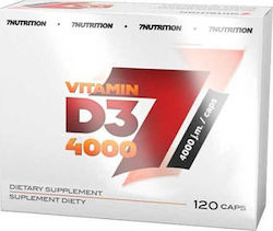 7Nutrition Vitamin D3 4000 Vitamin für Unterstützung des Immunsystems 120 Mützen