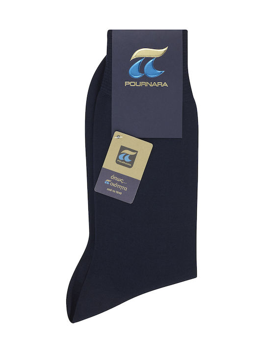 Pournara Ανδρικές Μονόχρωμες Κάλτσες Σκούρο Μπλε