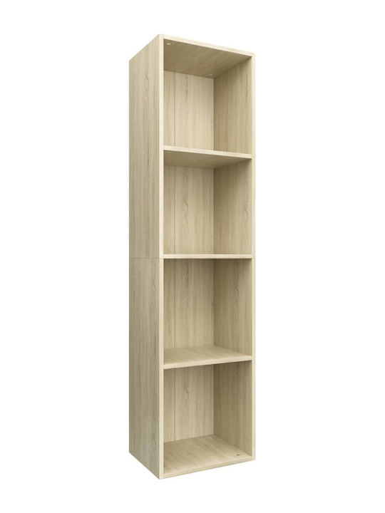 Floor Chipboard Bookcase Natural 36x30x143cm