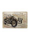 Nostalgic Art 3D Wall Decor Sign Route 66 Bike Map Handmade Metal 30x20cm