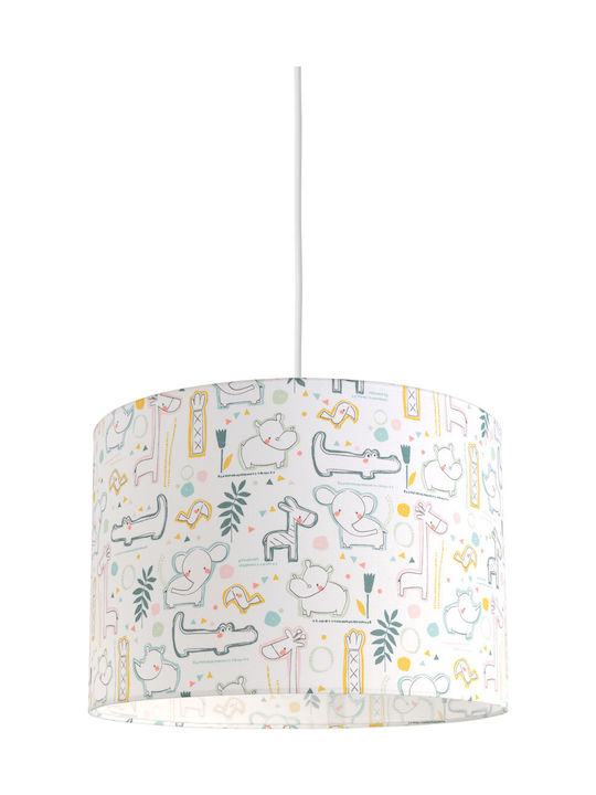 Veis Sweet Safari Single Bulb Kids Lighting Pendant of Fabric 60W with Drive Size E27 35x24cm