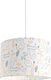 Veis Sweet Safari Single Bulb Kids Lighting Pendant of Fabric 60W with Drive Size E27 35x24cm