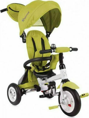 Lorelli Moovo Kids Tricycle Foldable & Convertible With Push Handle, Air Wheels, Sunshade & Storage Basket for 1-3 Years Green