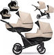 Kunert Booster Adjustable Double Stroller Suitable for Newborn Beige 19.2kg