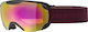 Alpina Pheos A7214855 Ski- und Snowboardbrille für Erwachsene, Schwarz, mit violettem Spiegellensenglas
